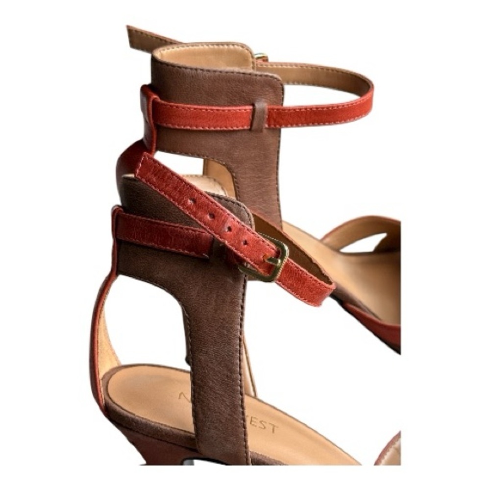 Nine West Elegant Brown and Burnt Orange Women's Heels s. 7.5 - Picture 5 of 11